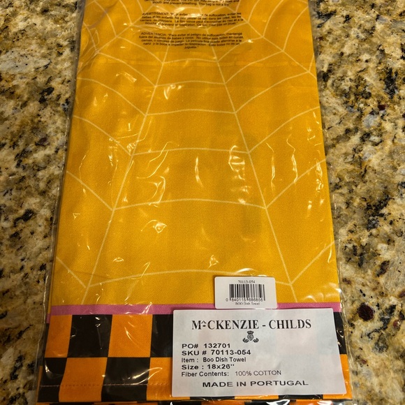Mackenzie Childs BOO Kitchen Towel 👻🖤🎃 - Picture 4 of 7